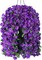 Artificial Fake Flowers Plants Hanging Baskets Outdoor Outside Spring Decor(Purple)